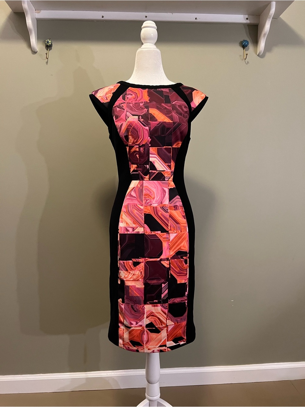Ted Baker London Abstract Print Sheath Dress Size 2 US Size 6